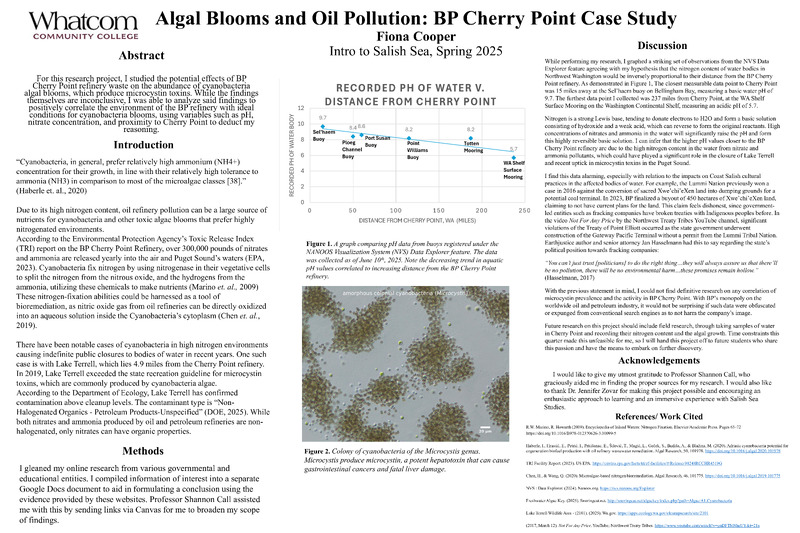 Algal Blooms and Oil Pollution: BP Cherry Point Case Study