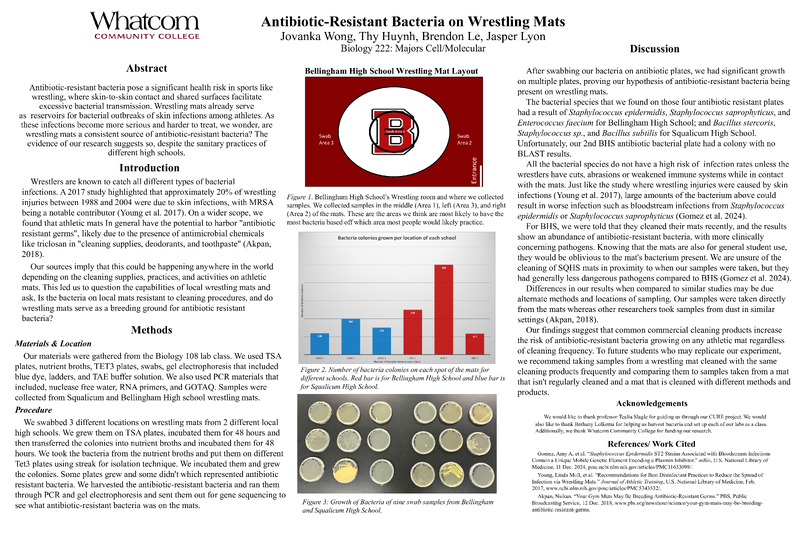 Antibiotic-Resistant Bacteria on Wrestling Mats