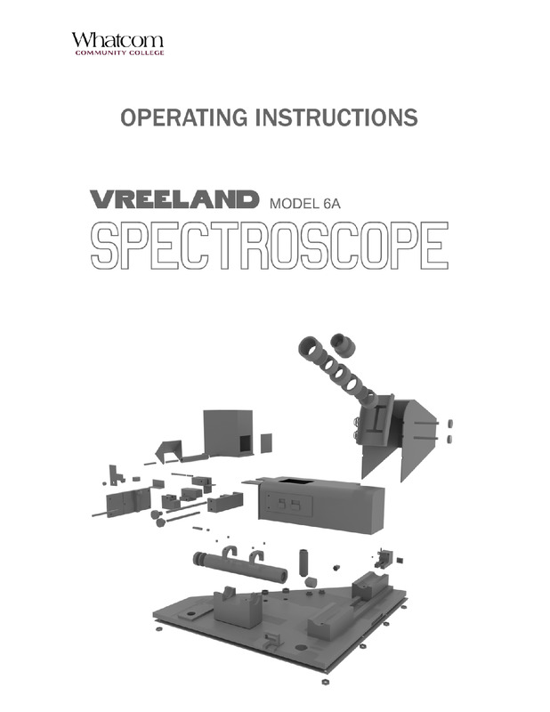 Operating Instructions: Vreeland Model 6A Spectroscope